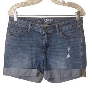 Apt 9 Womens Shorts 8 Denim Short Short Distressed